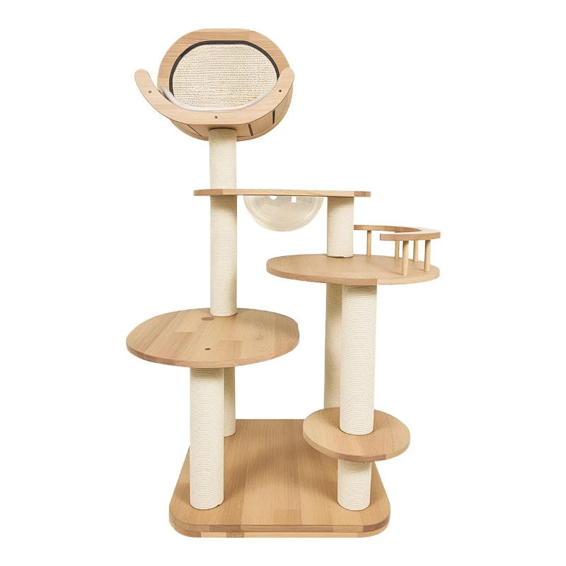 

Wooden Four Seasons Universal Big Cat Special Pet Supplies Solid Wood Household Space Capsule Cat Nest Climbing Frame
