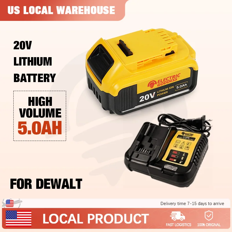 Para Dewalt 20V batería de iones de litio 20V 5Ah herramientas eléctricas recargables reemplazo de batería de iones de litio DCB206 DCB205 DCB204 DCB200