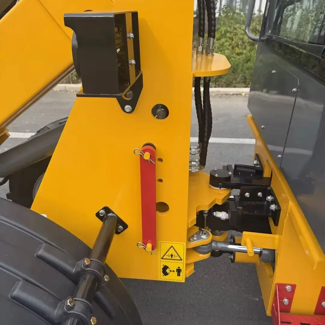 جرافة ذراع تلسكوبية 2 طن مع رافعة ذراع تلسكوبية للكابينة، جرافة ذات عجلات منزلقة للبيع