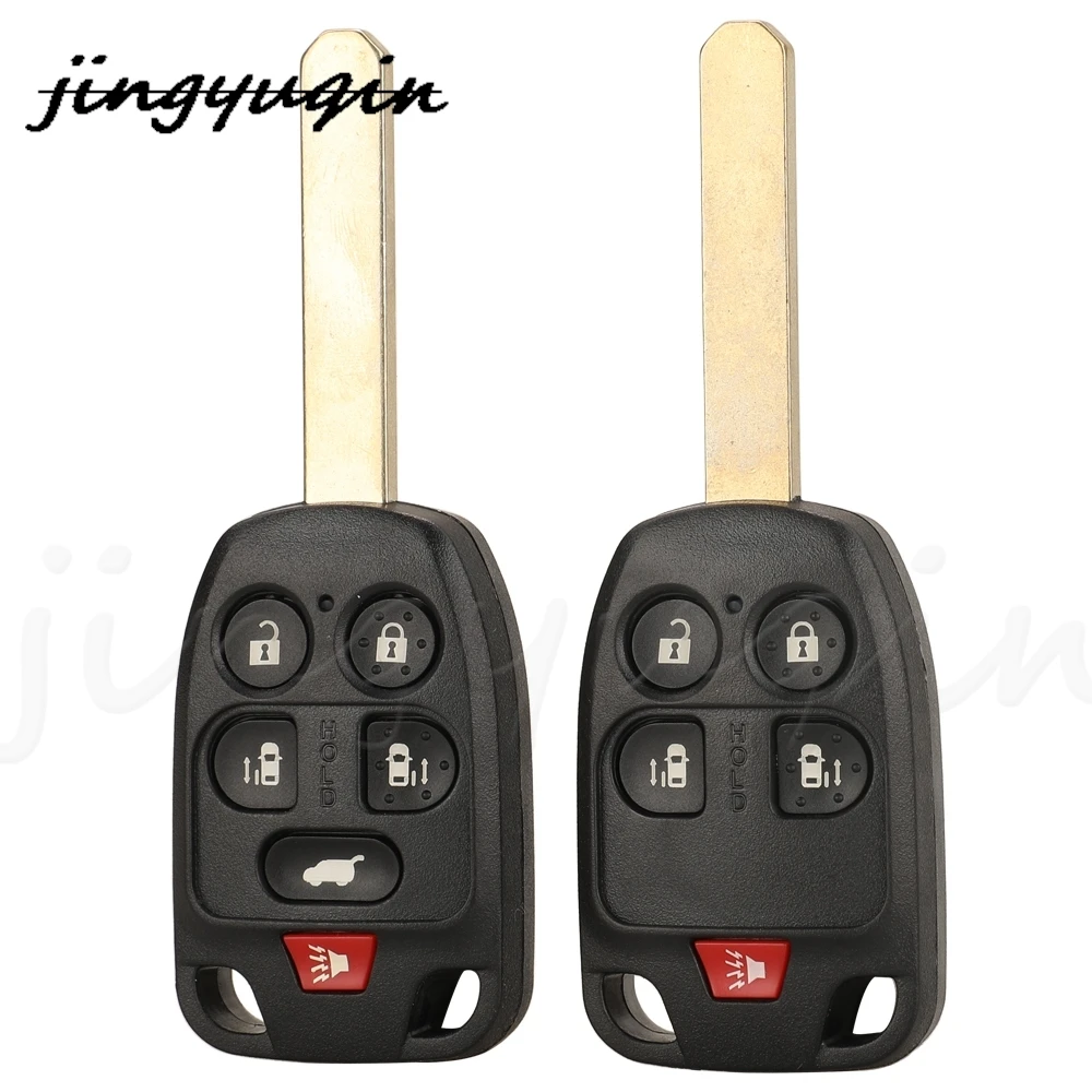 jingyuqin 5/6 Buttons Remote Car Key Shell Case Fob For Honda Elysion Odyssey Fob Replacement