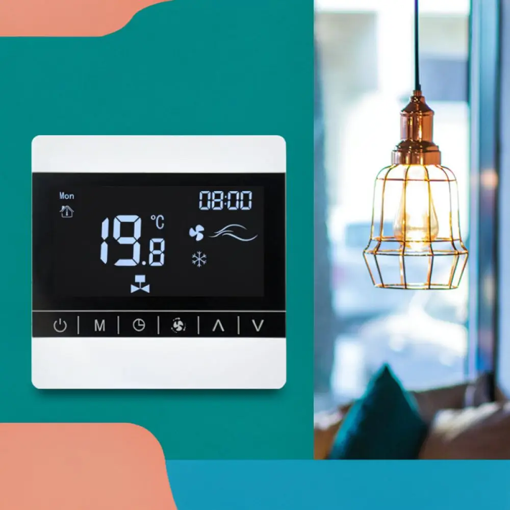 For For XFG Smart Wifi Temperature Controller Central Air Conditioning Fan Coil Unit Panel 2 In 1 Remote Control Device