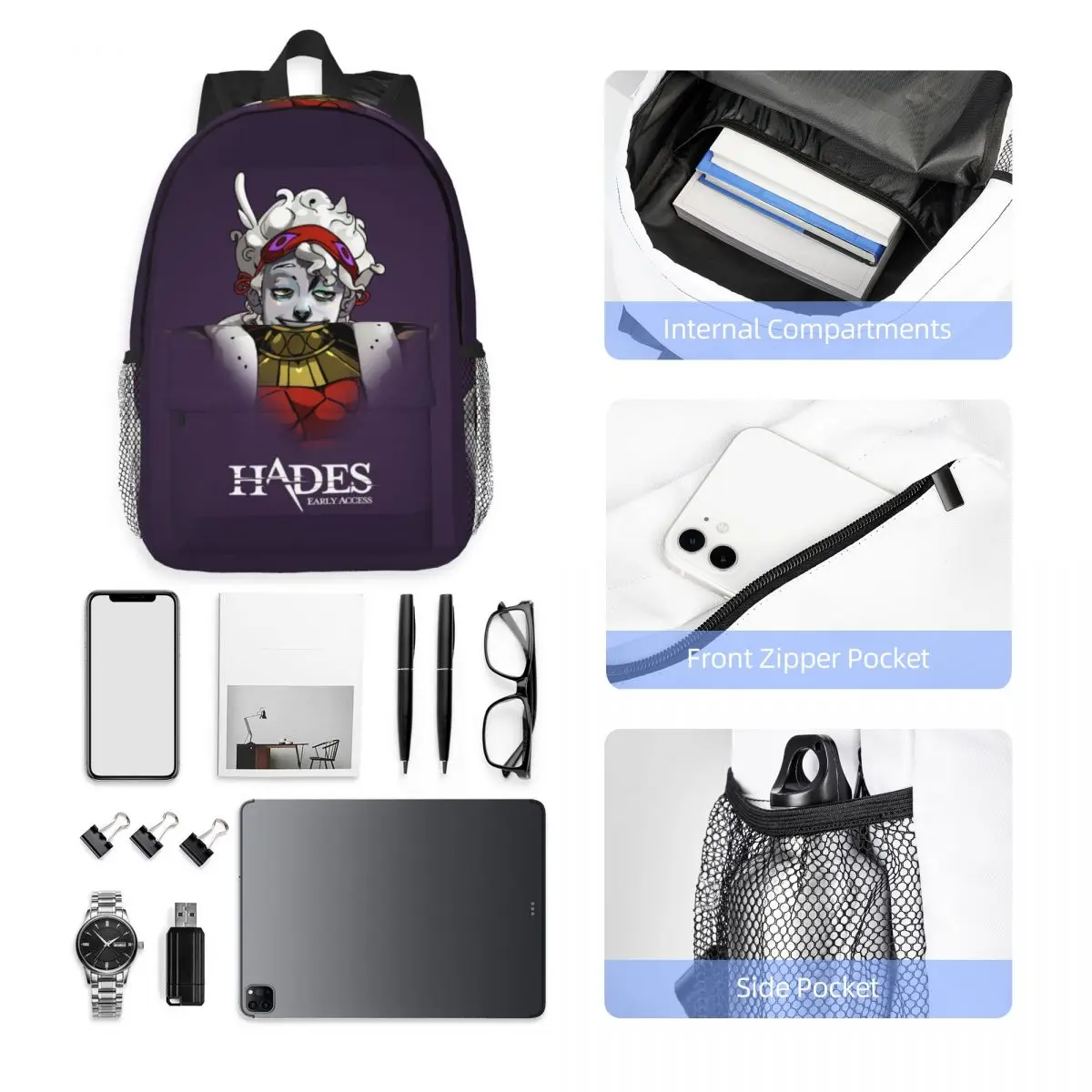 Role Playing Games Hades Backpack Hot Sale Daypack Large Capacity Boys Girls BookBag Shoulder Bags for Men Women School Bag