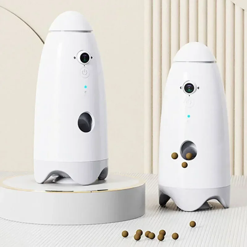 

Remote Control Smart Pet Dog Cat Feeder 360 Degree Rotation Automatic Dog Treat Dispenser with Camera