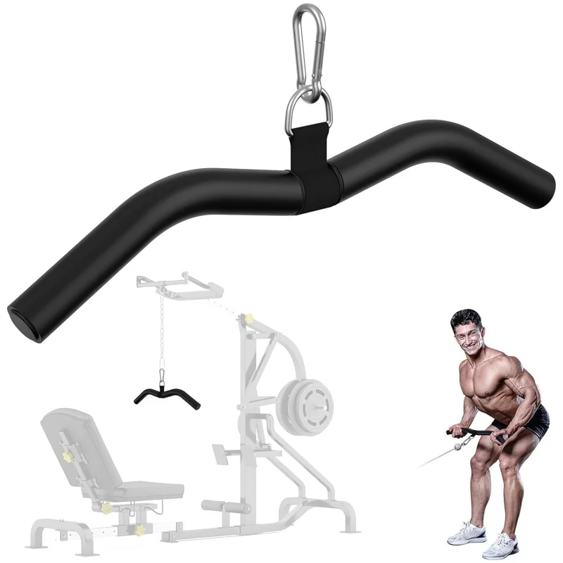 1-teilige LAT-Pulldown-Stangen, LAT-Pull-Down-Stangenaufsätze für das Heim-Fitnessstudio, Curl Triceps Press-Down-Stangengriff, LAT-Stange für Kabelmaschine