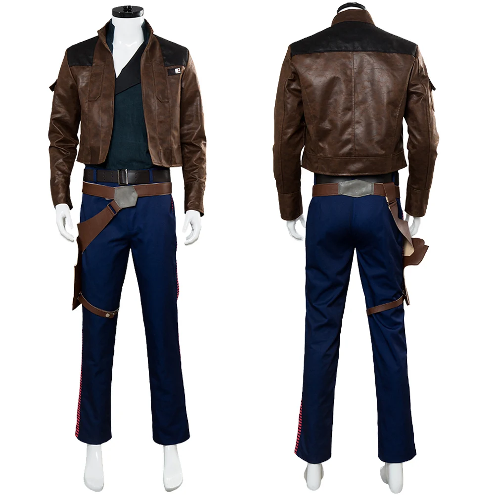 Han Cosplay Fantasy Movie Space Battle Solo Male Superhero Costume Disguise Adult Men Cosplay Roleplay Fantasia Outfits Male