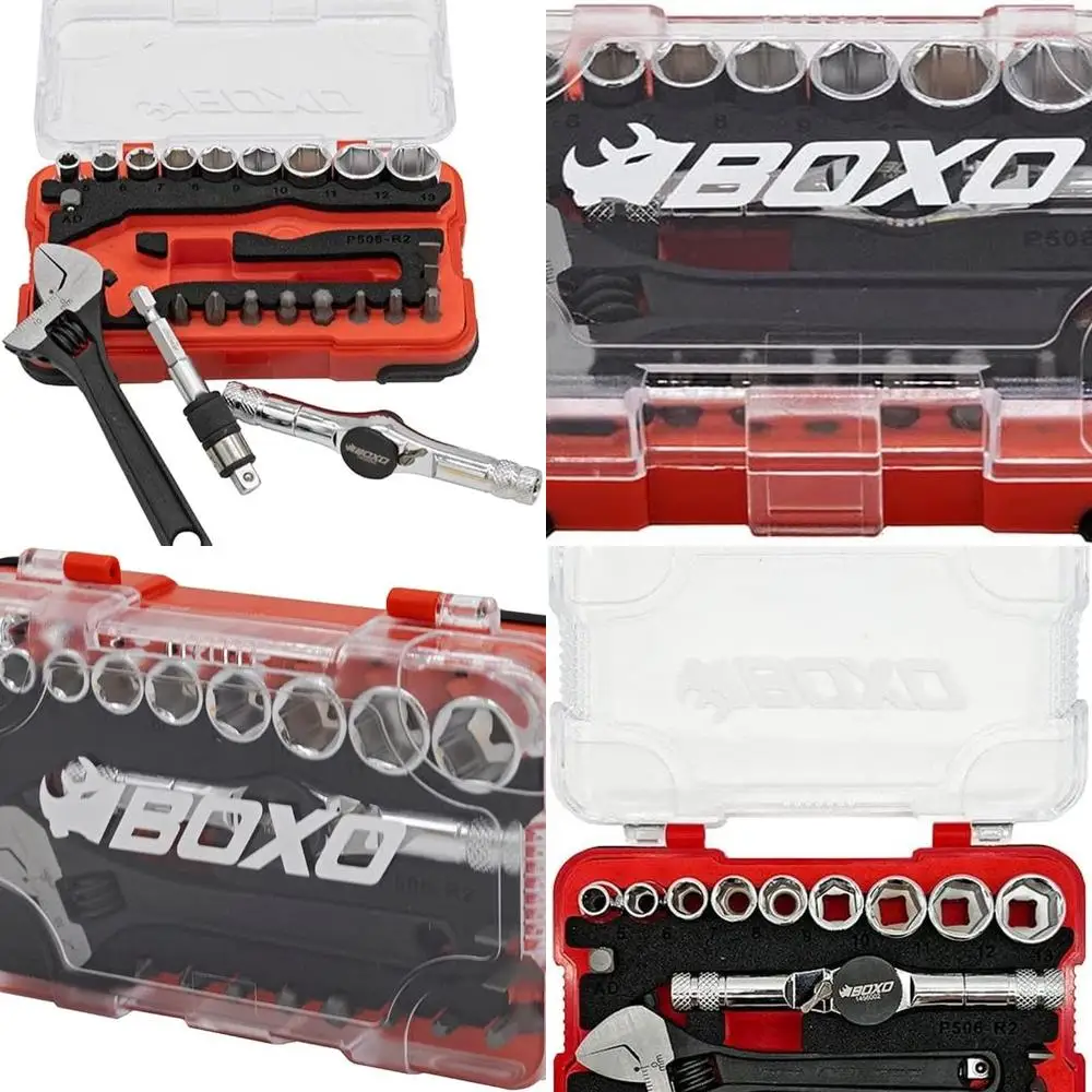 

Полный набор торцевых ключей с Т-образной рукояткой из 23 предметов: портативный многофункциональный набор инструментов для США