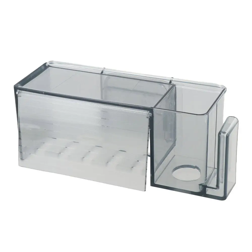 

Plastic Toothbrush Storage Rack White/Grey Dustproof Toothbrush Toothpaste Holder Punch-free Wall Mounted