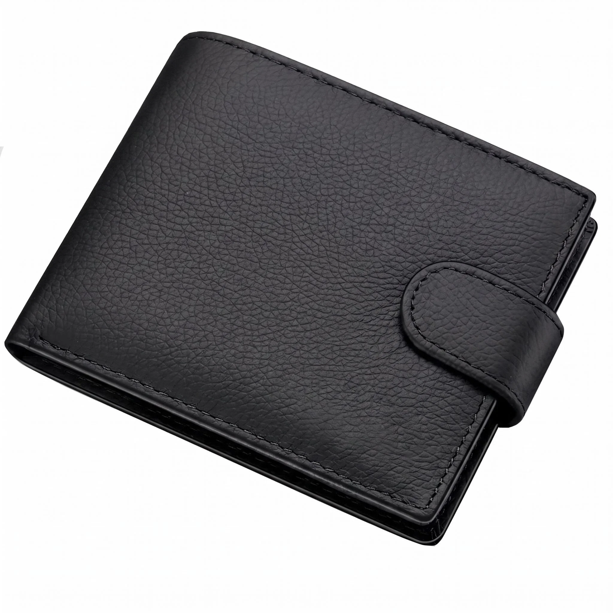Business-Style Echtleder-Geldbörse für Herren mit mehreren Kreditkartenfächern, RFID-Anti-Scan-Schutz, internem Reißverschlussfach für Geldscheine, Münzfach und Münzbörse. Ein perfektes Geschenk für Vater, Ehemann oder – Detail 5