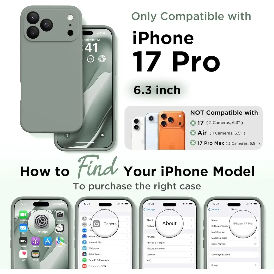 حافظة هاتف مغناطيسية لهاتف iPhone 17 Pro مع توافق MagSafe حماية كاملة للكاميرا وواقي شاشة من السيليكون