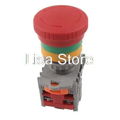 AC 600V 10A Señal roja Botón pulsador de seta Interruptor de parada de emergencia 1NC TN2BKR1C