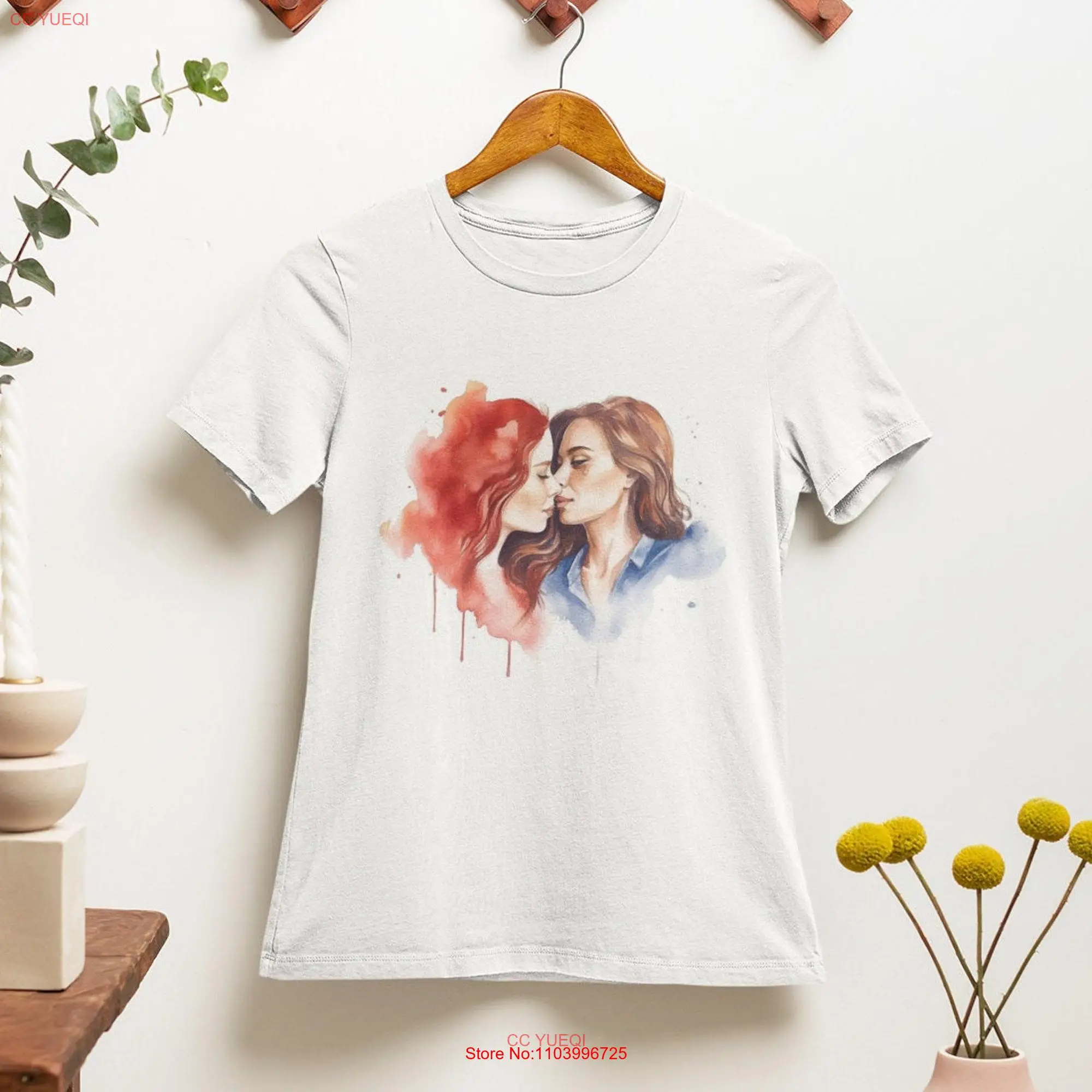 Lesbians Kissing T Shirt Lgbtq Pride Queer Gay Lesbian Bisexual Transgender Pansexual Halloween Nonbinary Genderqueer