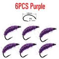 6 piezas moradas