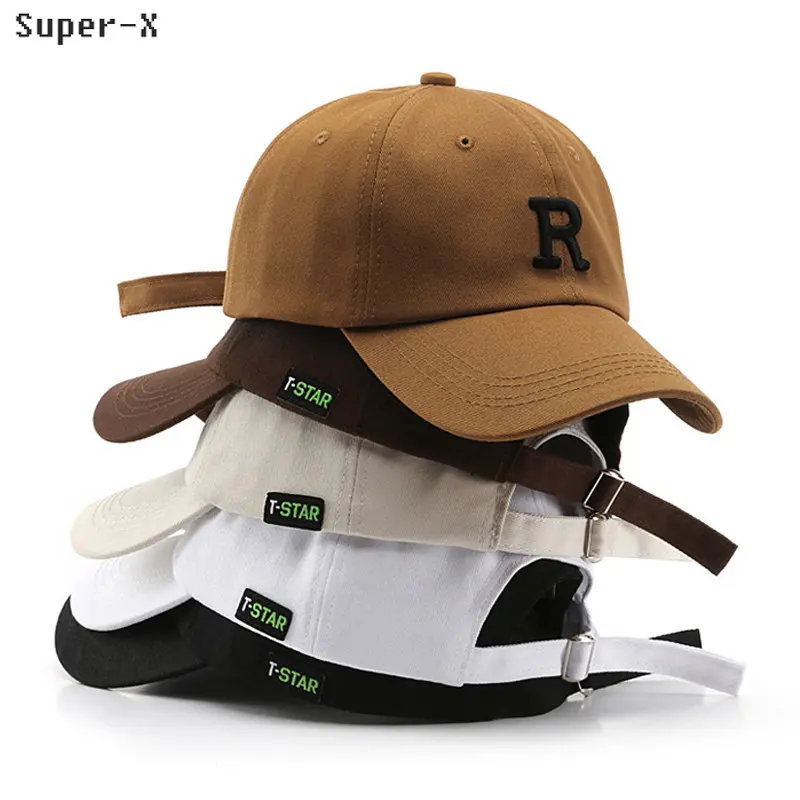 

Baseball Cap for Man Woman Solid Color with R Letter Men Caps Trucker Hat Cotton Casquette Hats for Women
