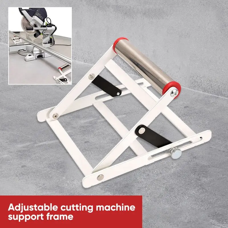 1PCS Cutting Machine Roller Bracket Adjustable Stainless Steel Foldable Cutting Machine Support Frame