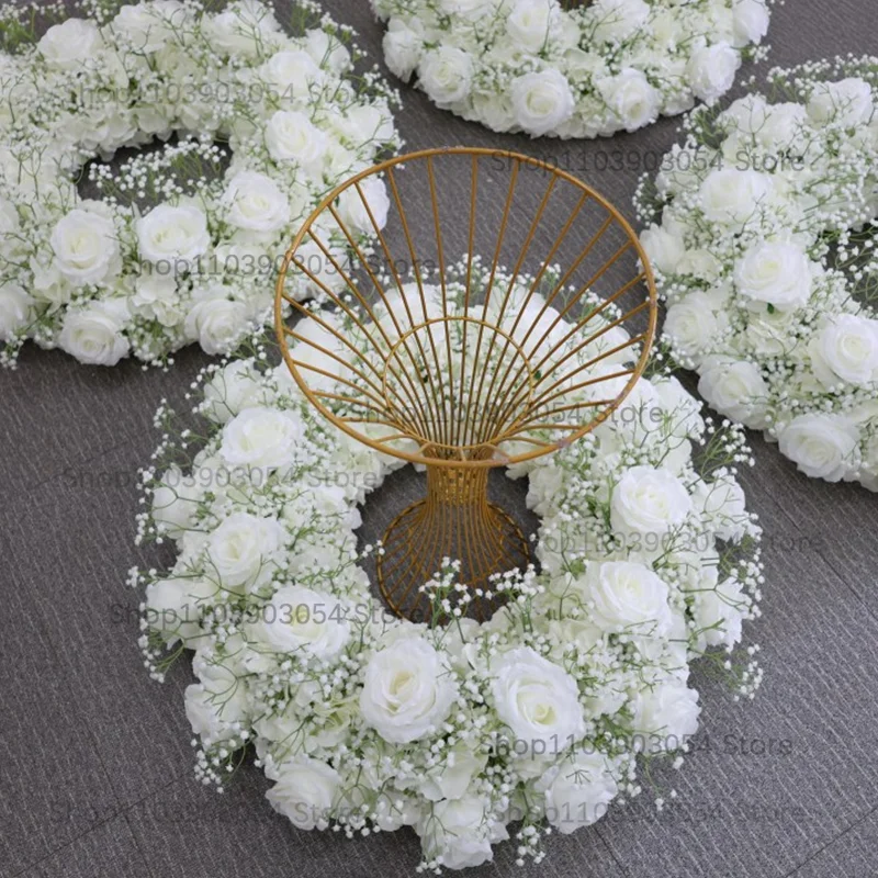 جديد 70/50/40/30/20 سنتيمتر الزفاف الجدول محور زهرة إكليل ، الشمعدان ديكور ، الورد ، الورقة الخضراء ، تشكيلة الأزهار ، عيد الميلاد #1