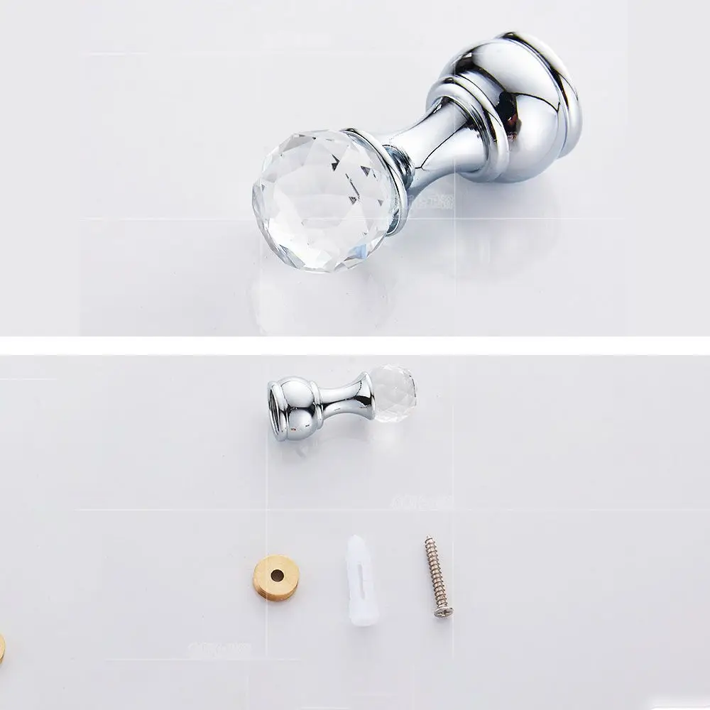 Towel Decoration Antique Robe Hooks Crystal Hook Keys Rack Wall-Mounted