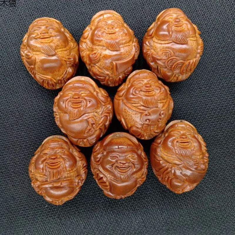 Large Eight Wealth Gods Holding Olive Pits
