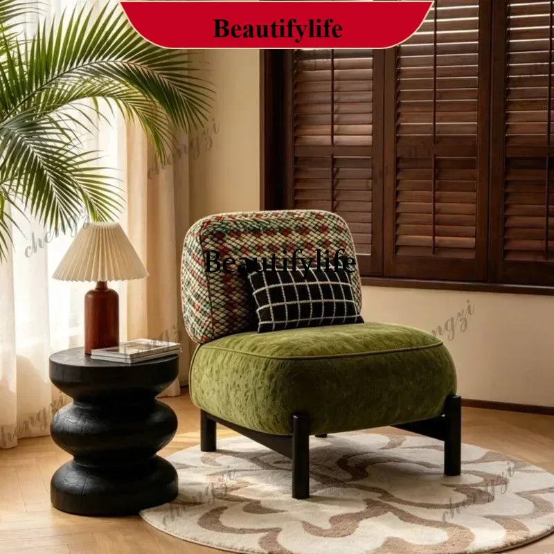 Retro double color single sofa chair home bedroom living room leisure chair m138