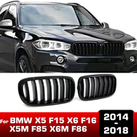 For BMW X5 F15 X6 F16 X5M F85 X6M F86 2014-2018 Chrome Car Front Kidney Grill Racing Grills Electroplate Grille Auto Accessories