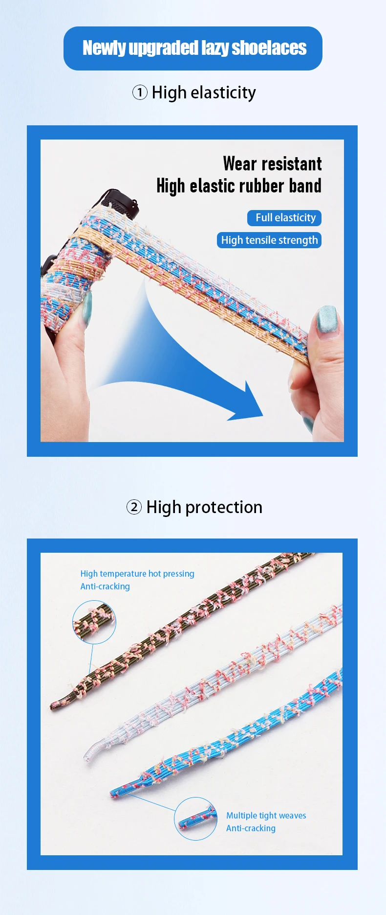 Schuhband-Schnallen zum Aufdrücken, Metall-Schnürsenkelsicherungen, sichere Befestigungszubehörteile für elastische, flache Sneaker-Schnürsenkel ﻿ – Detail 5
