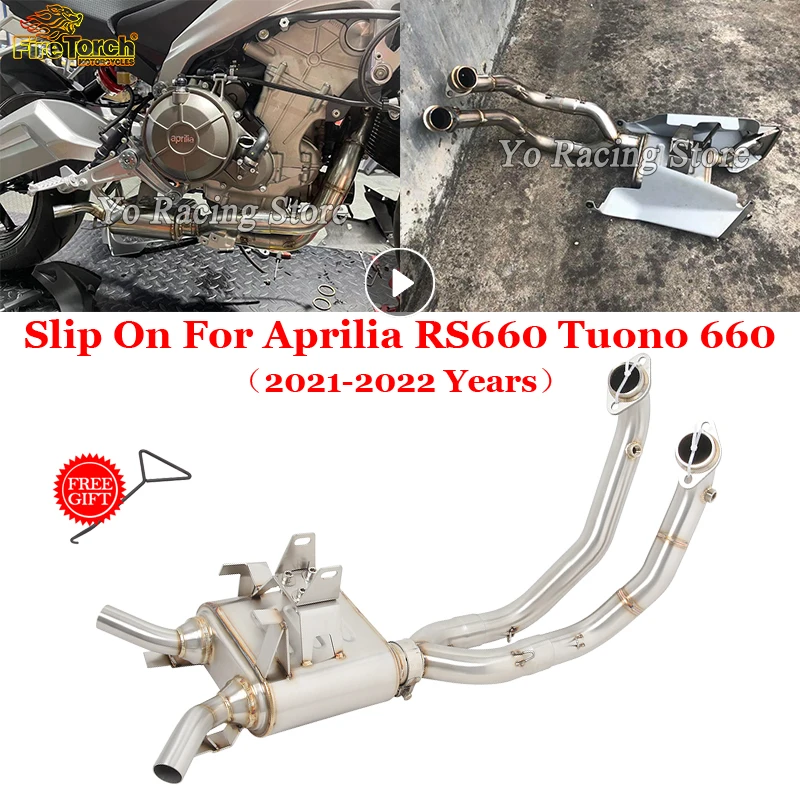 

Slip On For Aprilia RS660 RS 660 Tuono 660 Full System Motorcycle Exhaust Muffler Exhaust back pressure Pipe Moto Exhaust Syste