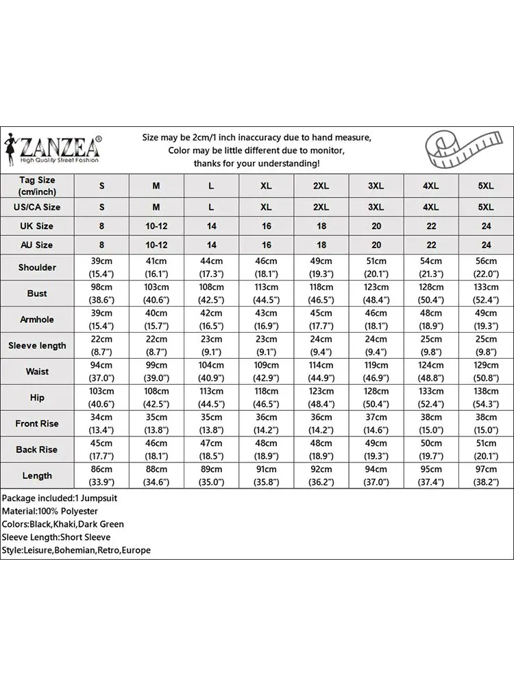 2024 ZANZEA Fashion Women OL Work Overalls Summer Fashion Jumpsuits Rompers Lapel Neck Short Sleeve Playsuits Vintage Trousers