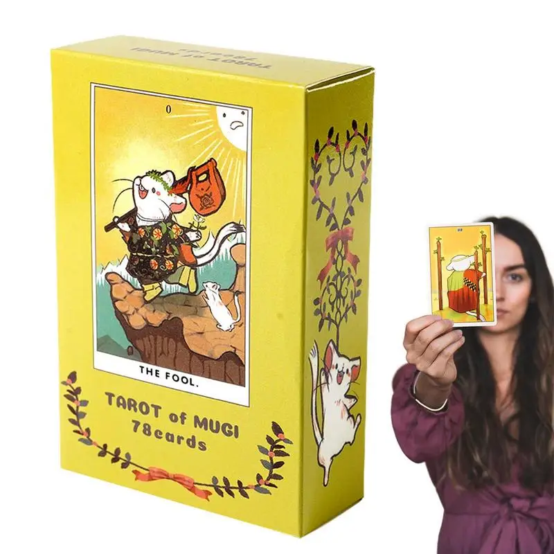 

Tarot of Mugi Oracle Cards English Version Tarot Card Decks for Beginners Professionals Fortune Telling Card Deck Board Game