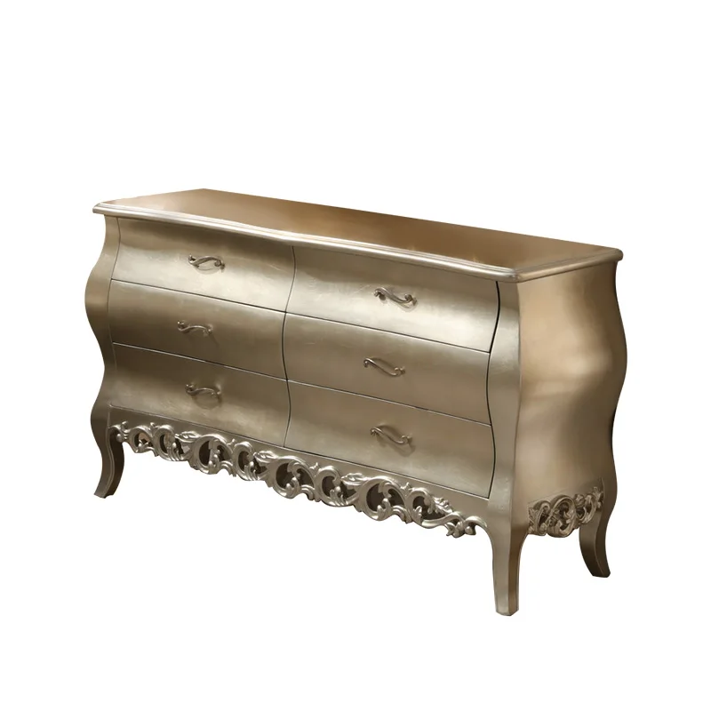 

YY Light Luxury Sideboard Champagne Villa High-End Curio Cabinet Shoe Cabinet