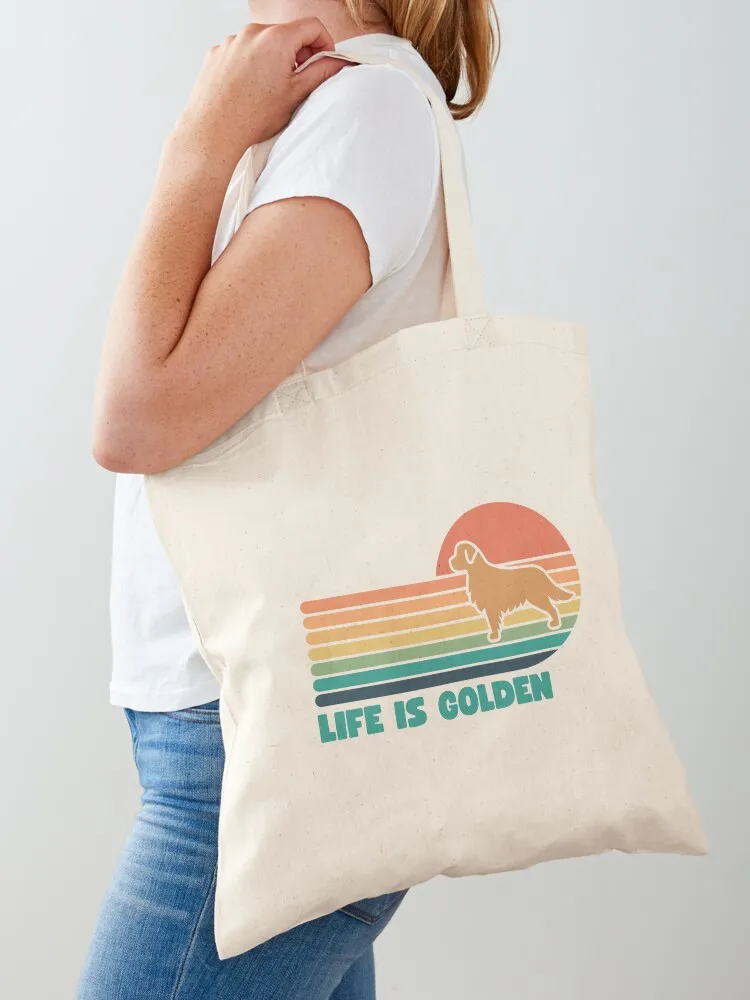 

LIFE IS GOLDEN RETRIEVER LOVERS Tote Bag tote bag hand bag ladies Lady Beach