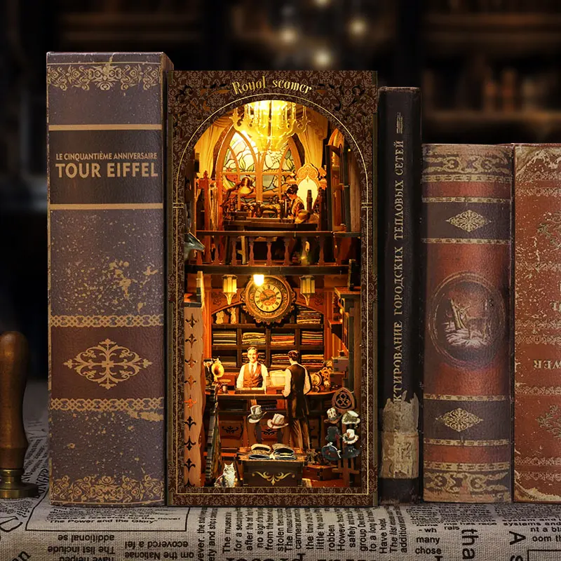 

Набор для сборки миниатюрного домика DIY Book Nook Energy Lab - 3D деревянный пазл, креативный подарок, коллекционный предмет декора для дома