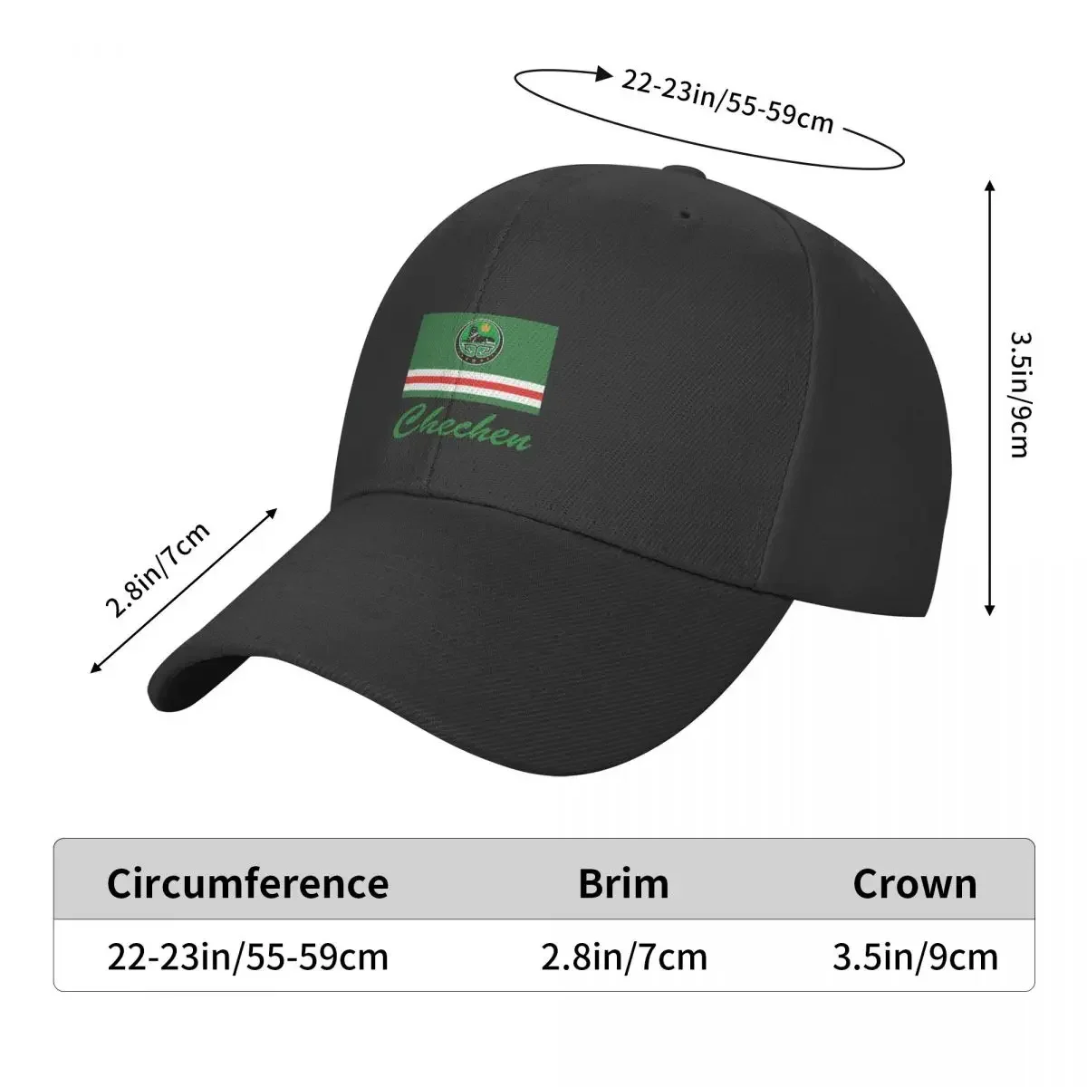 Custom Chechen Baseball Cap Women Men Breathable Chechnya Coat Of Arms Dad Hat Sports Snapback Caps Wholesale customization image 4