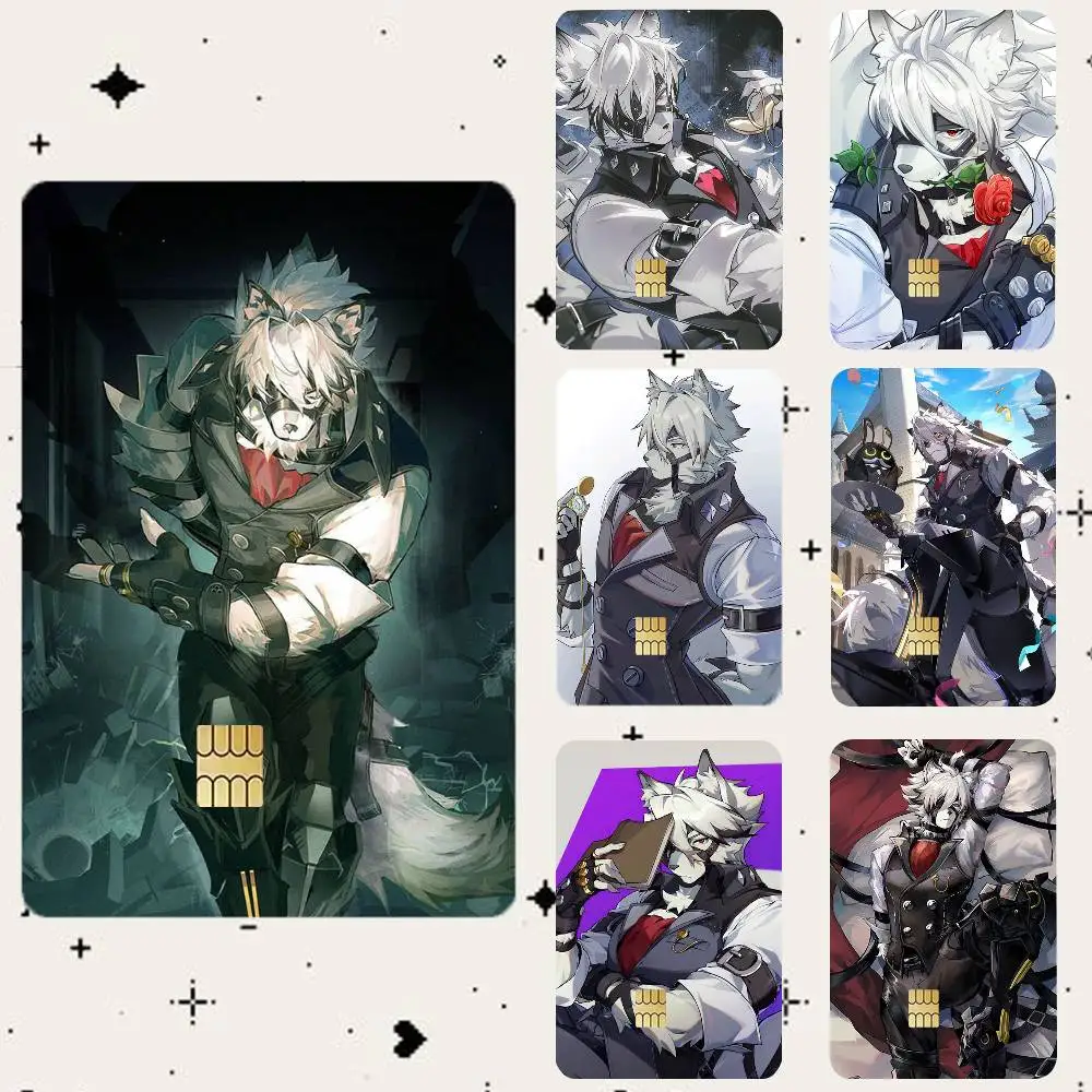 

Z-Zenless Zone Zero V-Von Lycaon HD Waterproof Card Skins Protective Stickers for Credit Bank Game Cards