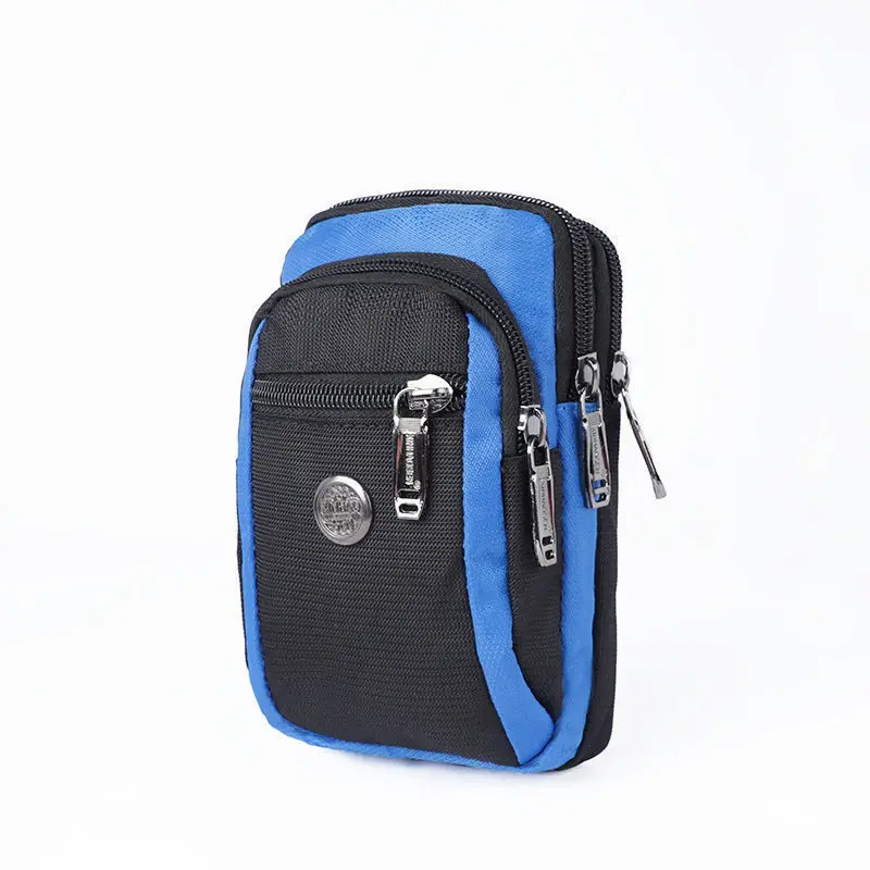 Sports Waist Bag Simple and Fashionable Mobile Phone Bag Outdoor Leisure Trendy Texture Multi-compartment Men's Crossbody Bag image 5
