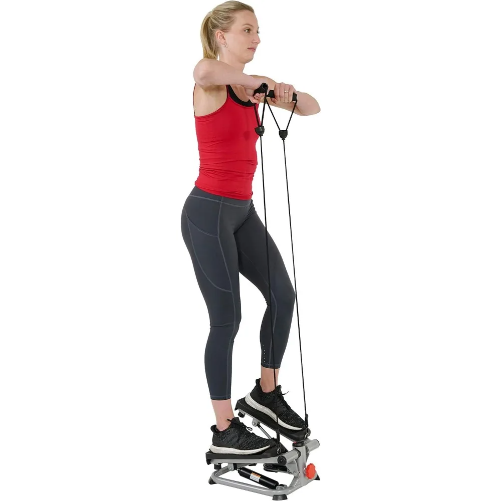 Advanced Mini Steppers for Exercise at Home, Total Body Workout Stair Step Machine with Resistance Bands Freight free