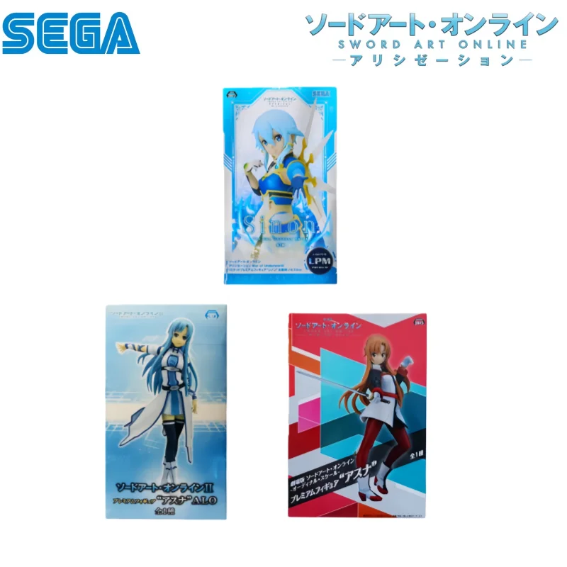 Sega In Stock Original Box Garagekit Sword Art Online Asada Shino Yuuki Asuna Anime Characters Collectible Action Figure Statue