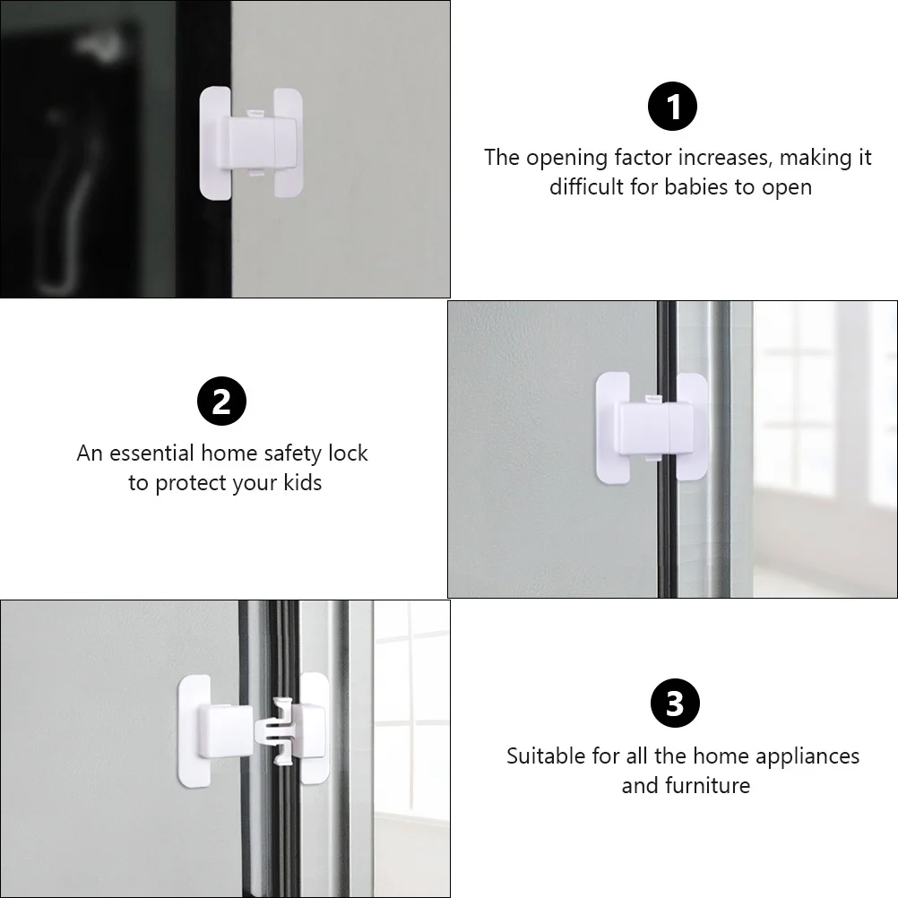 

3Pcs Kids Safety Locks High Quality Adhesive Child Proof Cabinet Drawer Lock Baby Safety Guard Home Appliance Fridge Lock