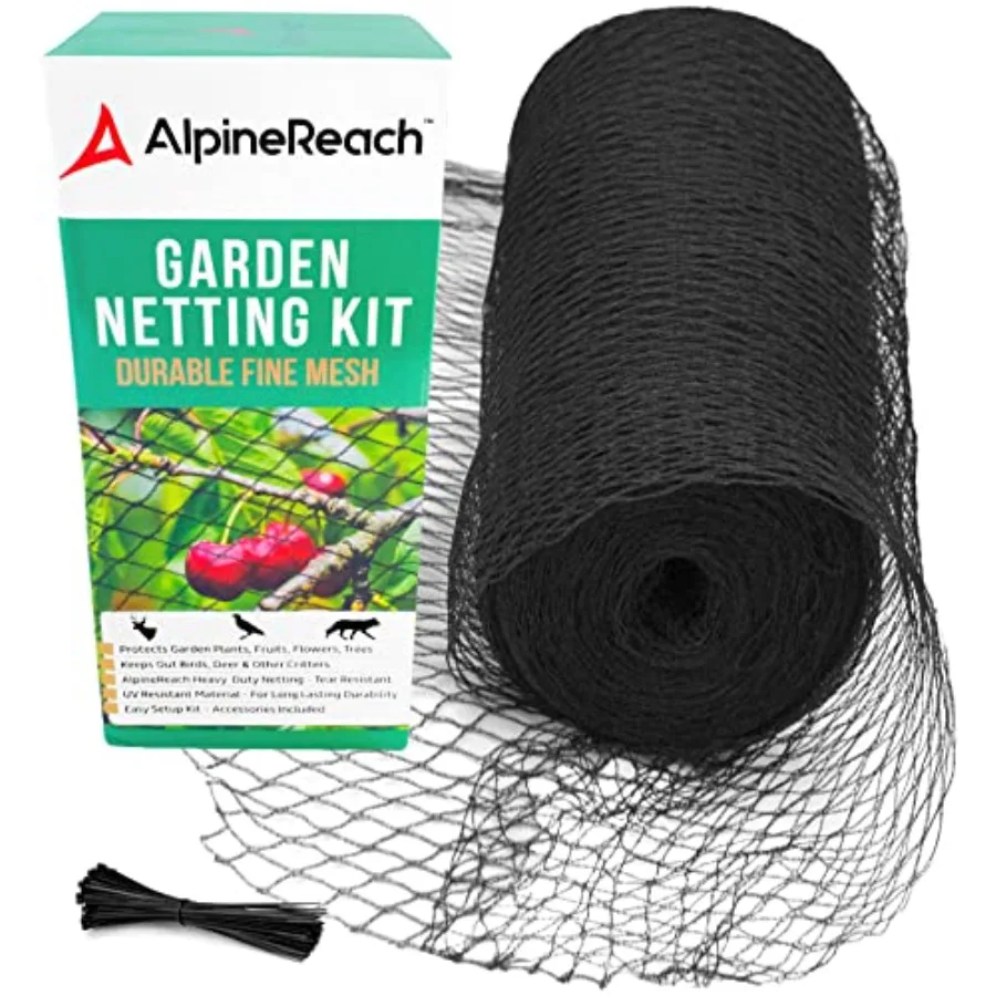 

Heavy Duty Garden Netting 15 x 30 ft for Fruit Trees and Plants Protection Extra Strong Woven Mesh Animal Fencing to Keep Birds
