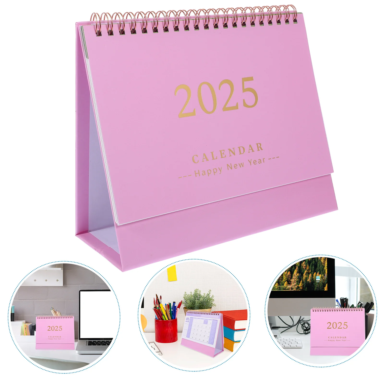 2025 Tabletop Calendar, 2025 Daily Flip Calendar Standing Flip Desktop Calendar Binding Monthly Desktop Calendar for Home