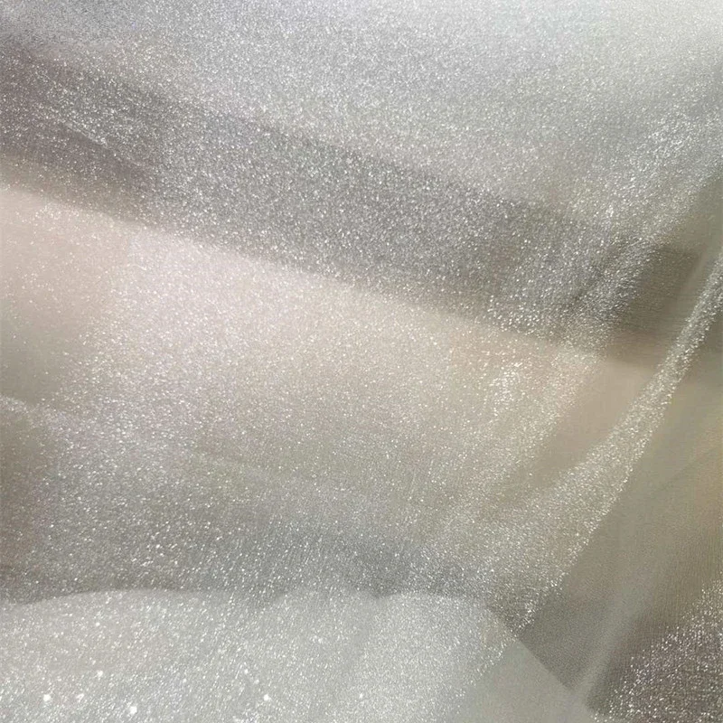 Organza Glitter Fabric Soft for Wedding Dress Children\'s Clothing Designer Handmade Diy Sewing Material Cloth By The Meter
