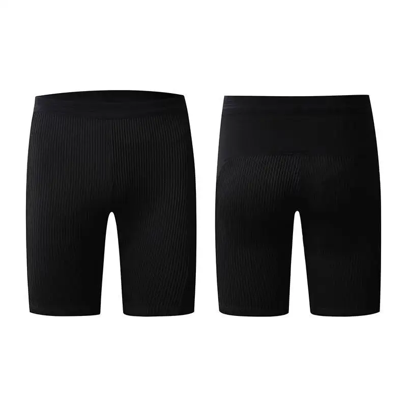Herren-Laufshorts mit Taschen für Handy und Wasserflasche, Schnelltrocknende Athletische Kompressionsshorts, Rot Gestreifte Sportshorts – Detail 8