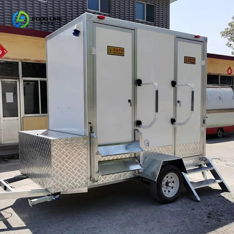 

Custom Mobile Toilet Trailer with Flush System for Outdoor Events Construction Sites and Public Sanitation
