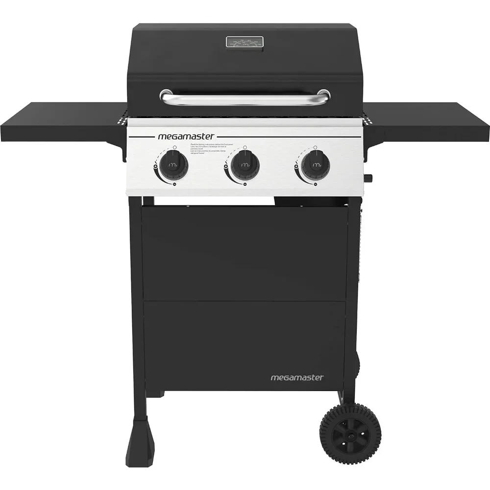 

BBQ Grill,Burner Propane Gas Grill with 2 Foldable Side Tables, 30000 BTUs, Perfect for Camping, Outdoor Cooking, Patio