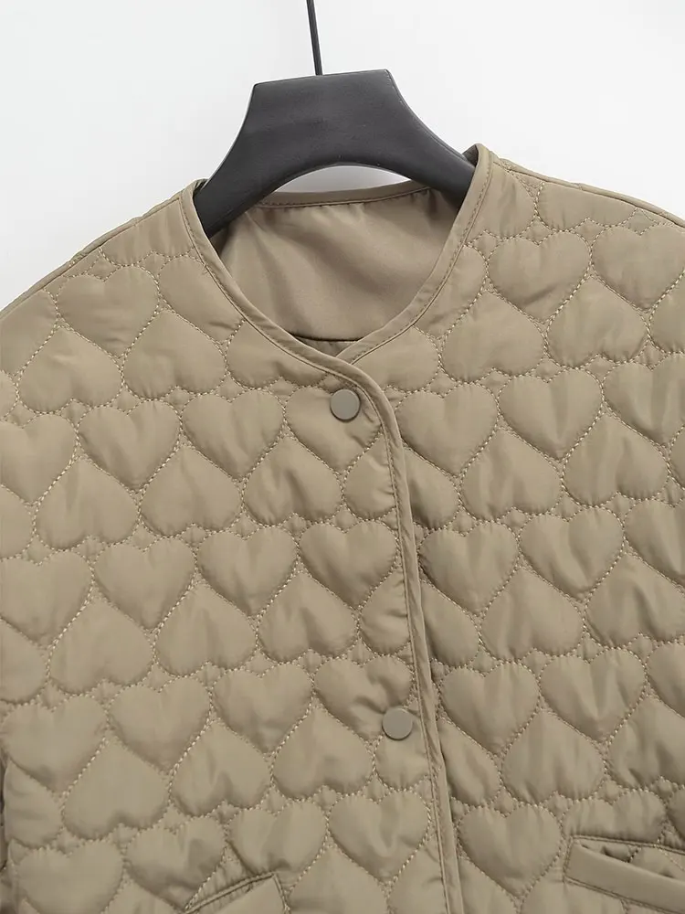 TRAF 2024 damskie kurtki jesienne moda płaszcz na co dzień Vintage kieszenie damska Streetwear parki odzież wierzchnia