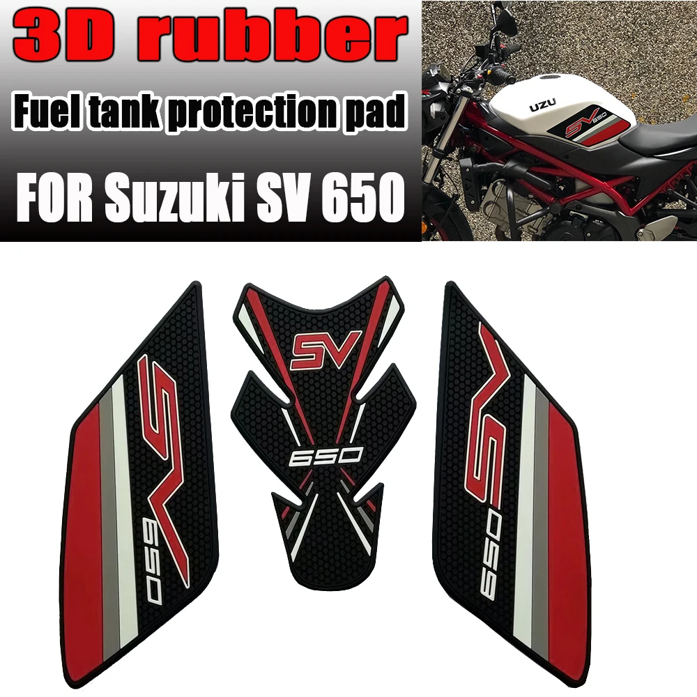 FOR Suzuki SV 650 fuel tank paste new motorcycle sv650x fuel tank protection sticker customized 3D rubber Motorcycle Tank Pad 