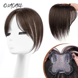 OLACAER Synthetic False Bangs Clip-In Bangs Extension Natural Neat Fake Fringe Topper Hairpiece Invisible Clourse Hairpieces