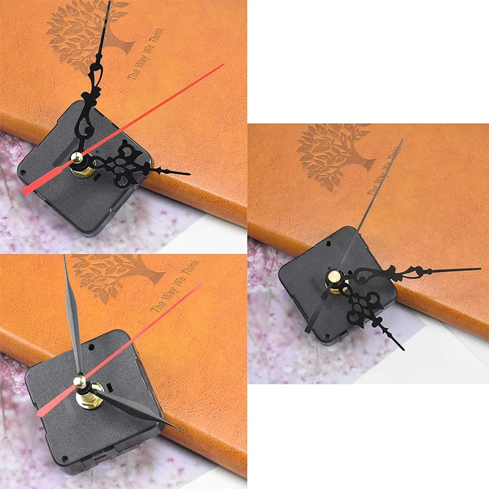 7 Sets Quartz Clock Movement Mechanism Silent Short Shaft Clock Mechanisms with Hands Wall Clock Mechanism Parts