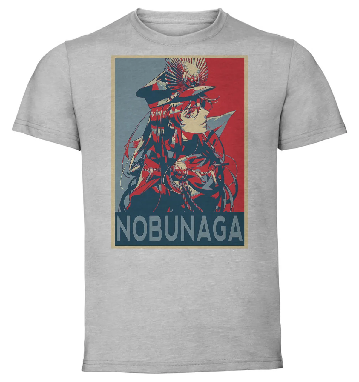 T-Shirt Unisex Grey Propaganda Fate Grand Order Oda Nobunaga variant