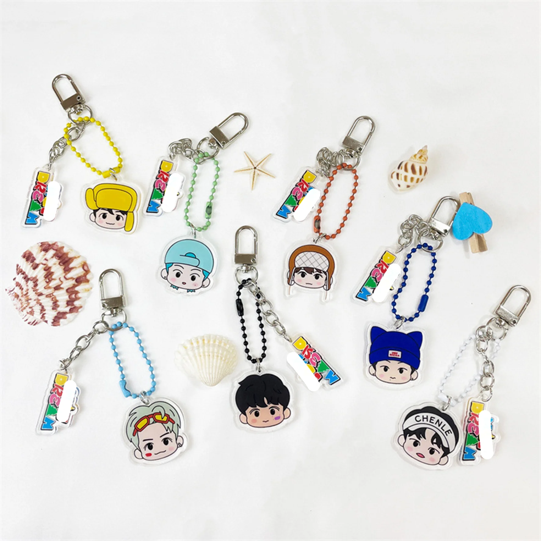 KPOP Dream Candy Album Keychain JAMIN JENO RENJUN Two-Sided Printing Acrylic Keyring JISUNG Cartoon Figure Fans Gift Bag Pendant