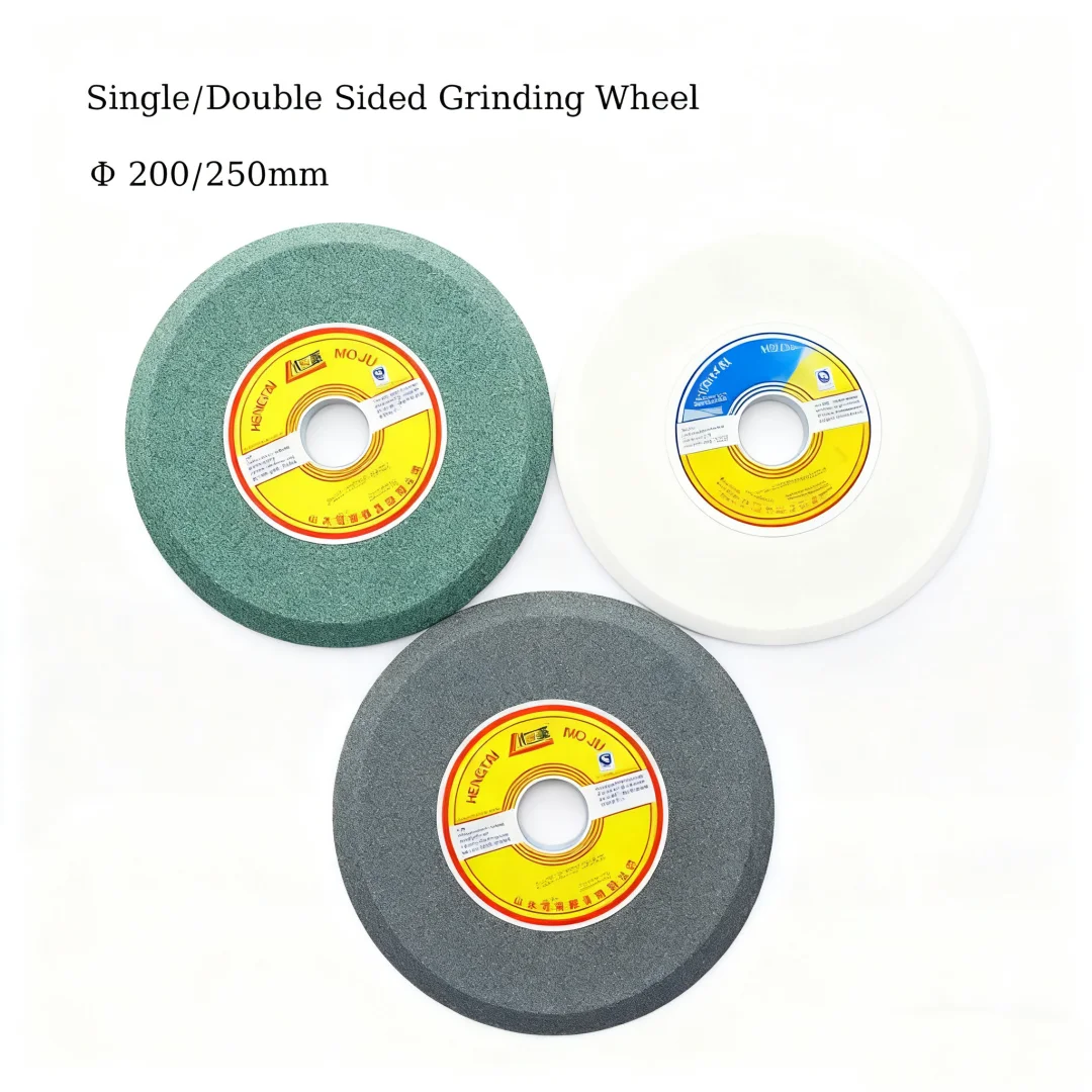 Φ200/φ250mm Double Single Beveled Grinding Wheel Big Abrasive Disc For Saw Blade Serrated Band Saw Grinding Grit46~120