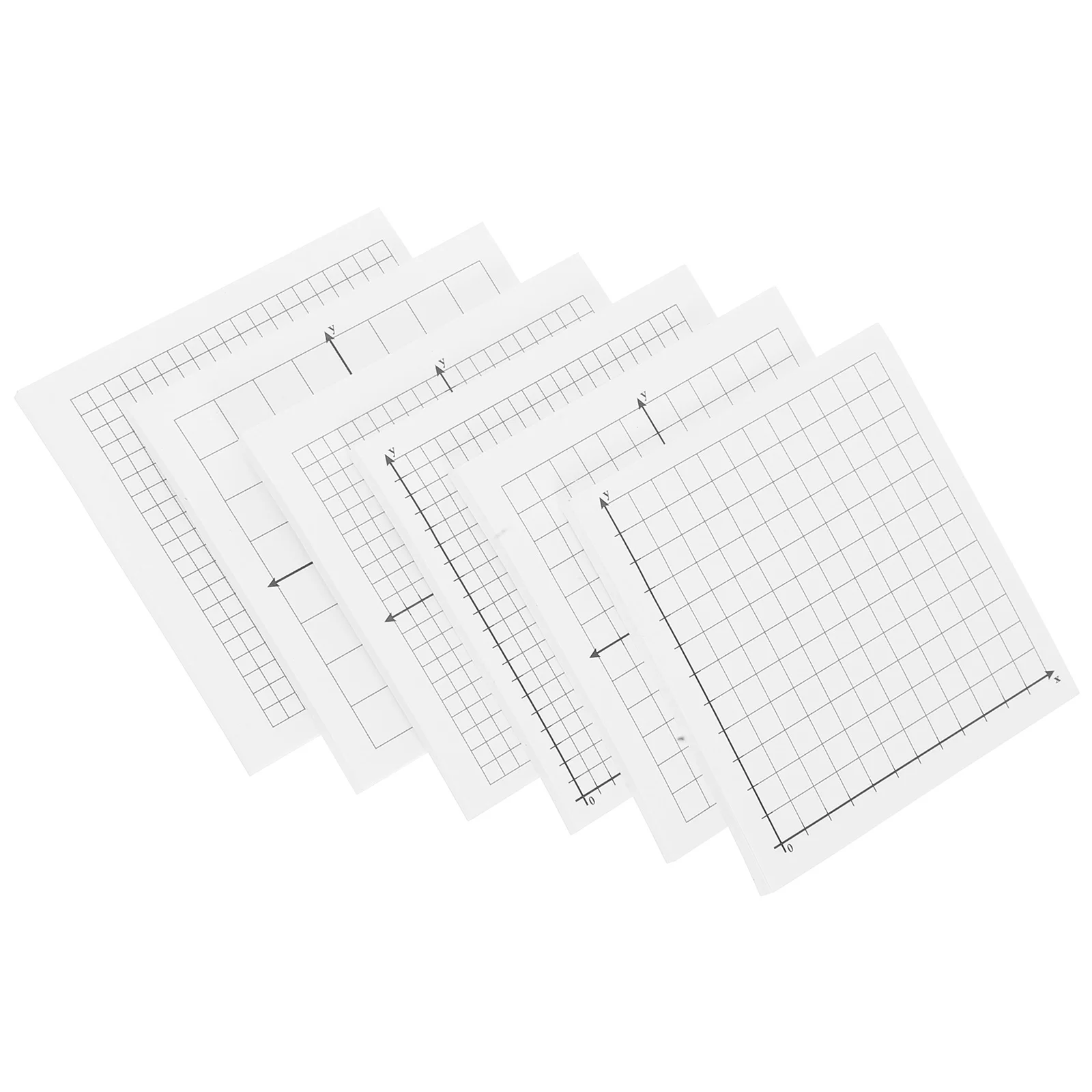 6 Pcs Grid Self Adhesive Memo Pad Graph Paper Self Stick Note Pads With Grid Line For Office School Su